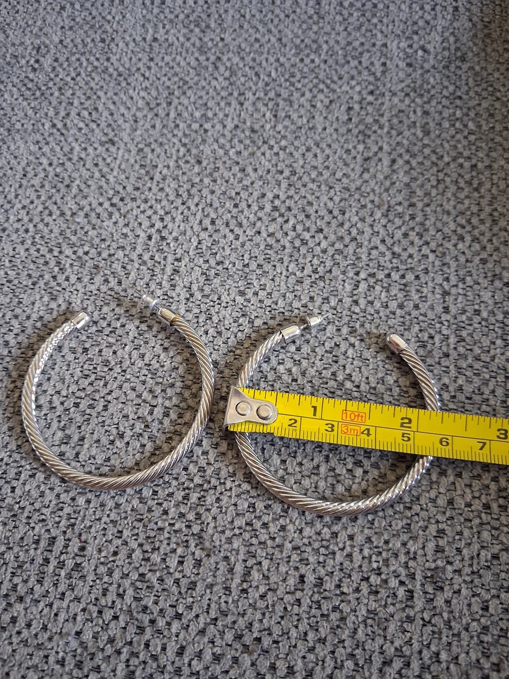 Silver-Tone Twisted Hoop Earrings - Women Jewelry